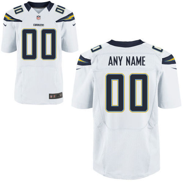 Nike Los Angeles Chargers Customized White Stitched Elite Men's NFL Jersey